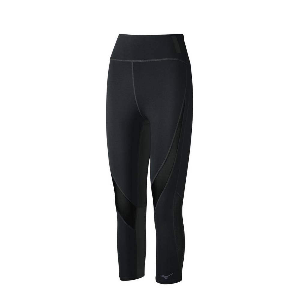 Mizuno Ronda Rousey Primal 3/4 Női Leggings Fekete GWF542680